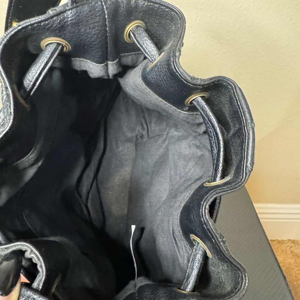 Black Leather Studded Women's Bag - Picture 5 of 5